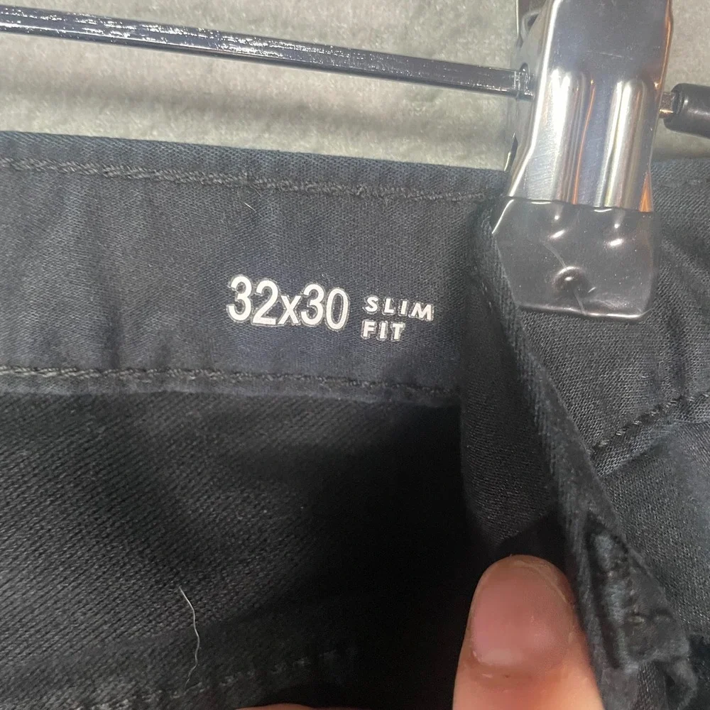 Banana‎ Republic Travel Jean Slim Black Stretch Pants Mens 32x30
